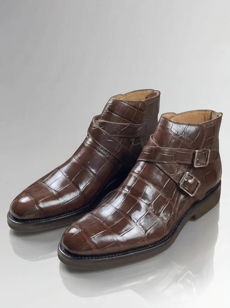 Alligator Skin Chelsea Boots