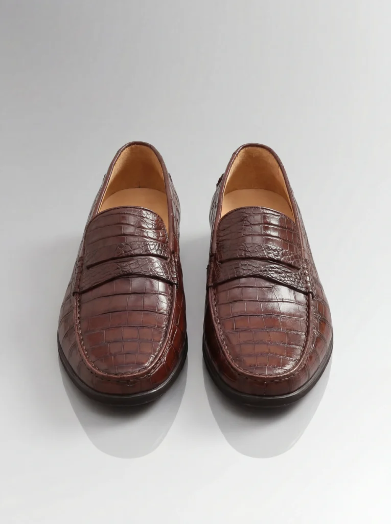 Men’s Crocodile Skin Moccasins