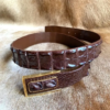 genuine crocodile hornback skin belt