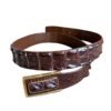 genuine crocodile hornback skin belt