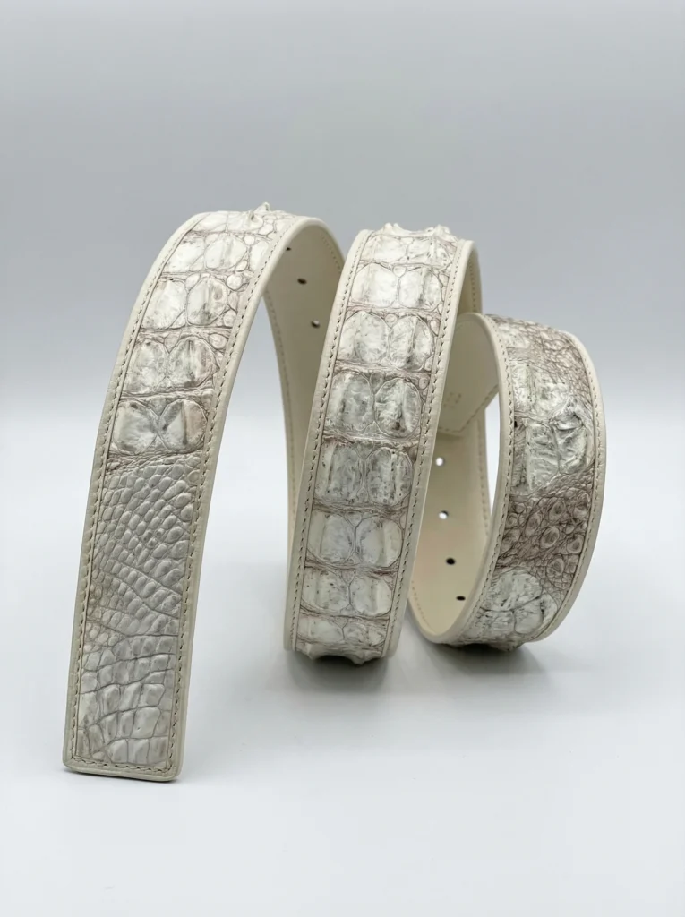 Crocodile Skin Belt Without Buckle