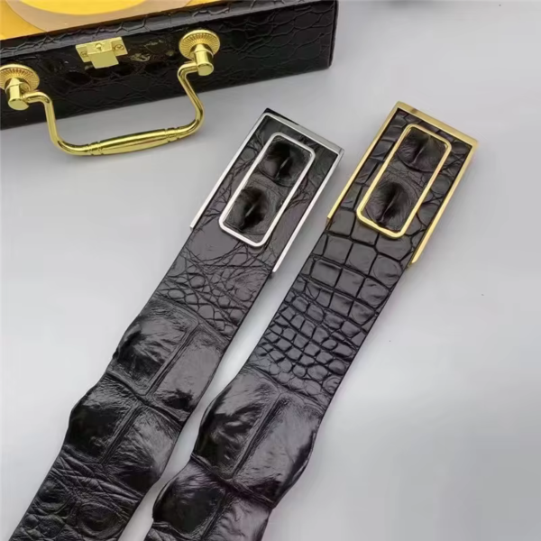 genuine crocodile hornback skin belt