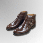 brown genuine crocodile chelsea boots