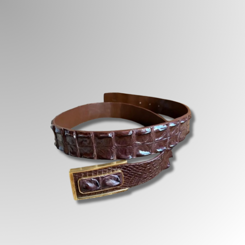 Crocodile Hornback Skin belt
