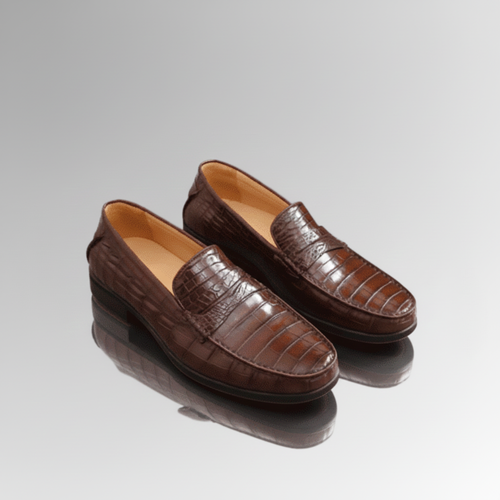 Men's Crocodile Skin Moccasins-alt6