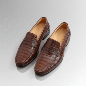 Men's Crocodile Skin Moccasins
