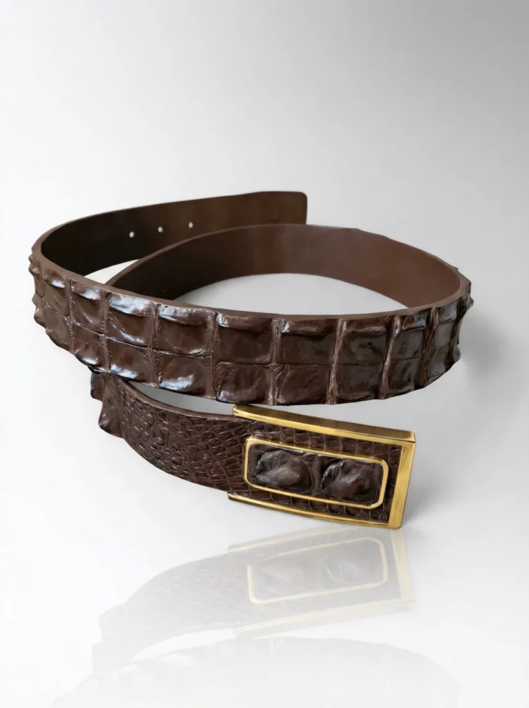 Crocodile Hornback Skin belt