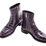 Crocodile Skin round toe boots