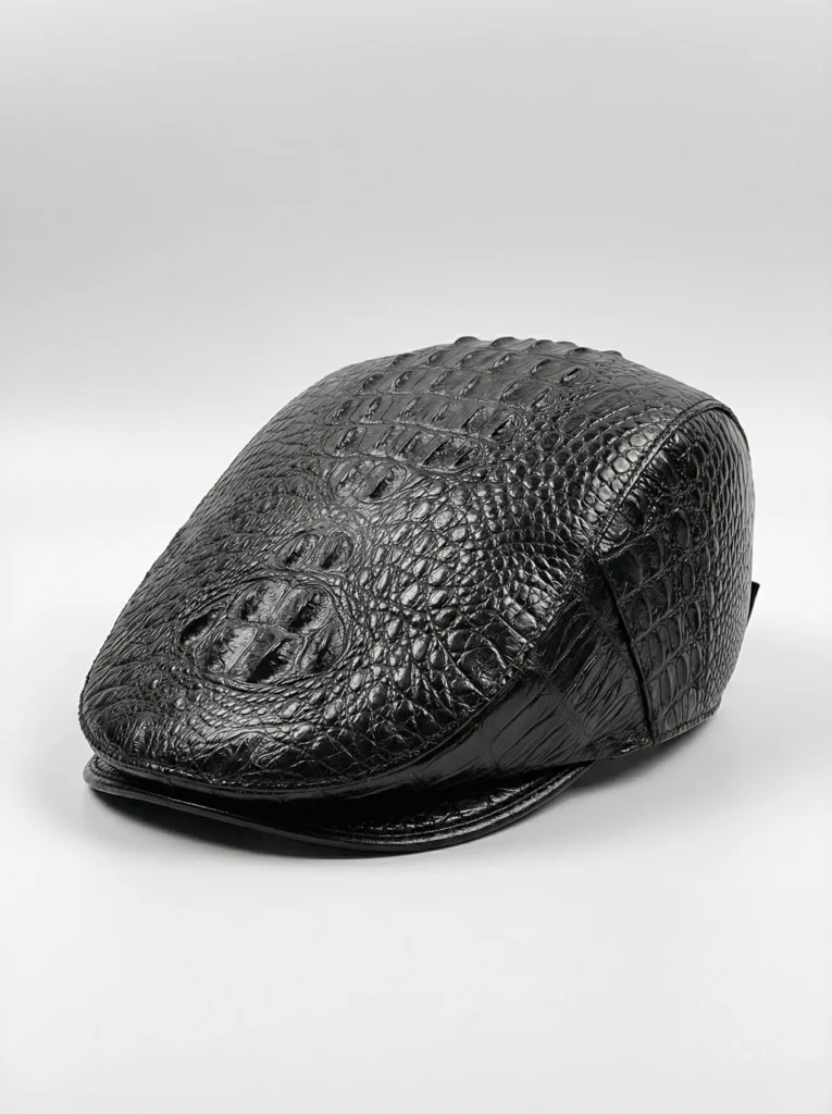 Crocodile Skin Beret Hat