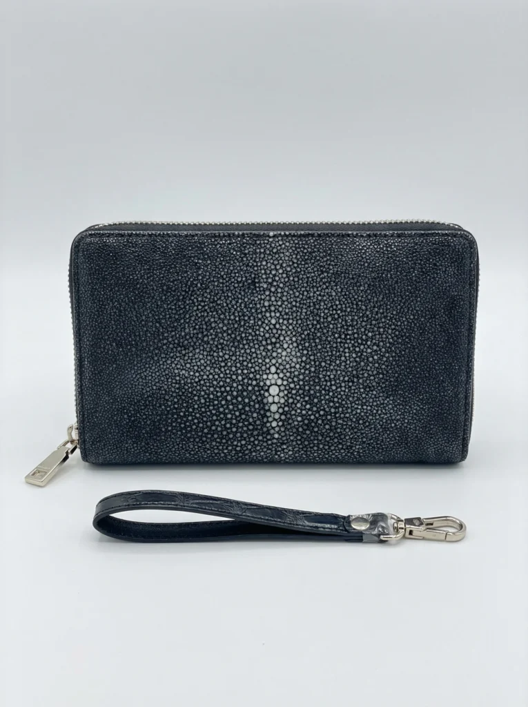 Stingray and Crocodile Skin Clutch
