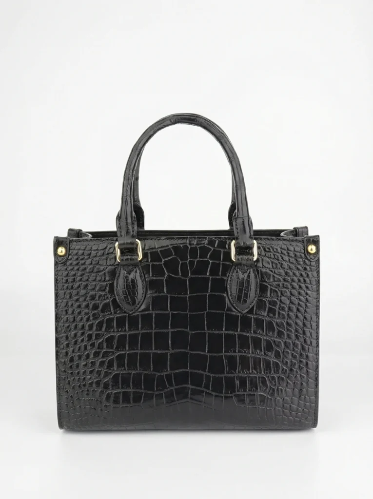 Crocodile Belly Skin Handbag