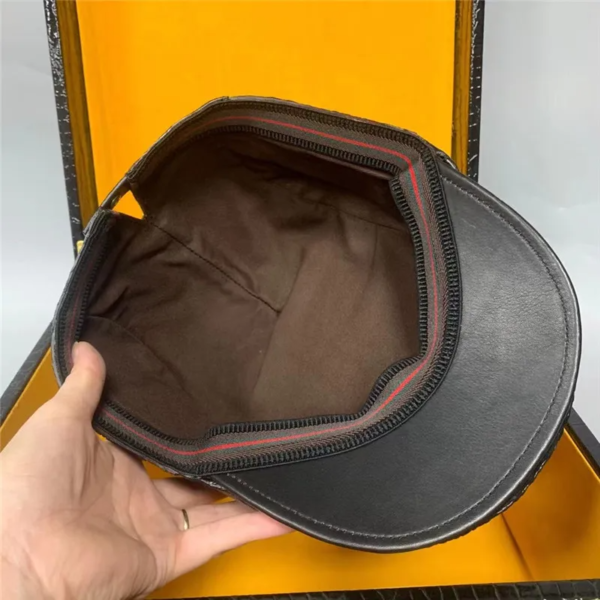 crocodile skin newsboy hat