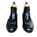 Crocodile Belly Skin Ankle Boots