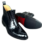 Crocodile Belly Skin Ankle Boots