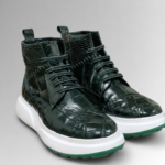 Alligator Skin High-Top Board Sneakers