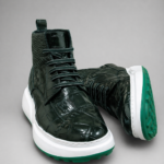 Alligator Skin High-Top Board Sneakers