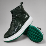 Alligator Skin High-Top Board Sneakers