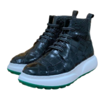 Crocodile Skin High-top Board Sneakers