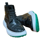 Crocodile Skin High-top Board Sneakers