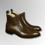 Crocodile Belly Skin Ankle Boots