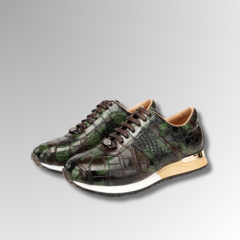 Crocodile Belly Skin Sneakers