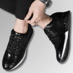Crocodile Leather Brogue Sneakers-alt4