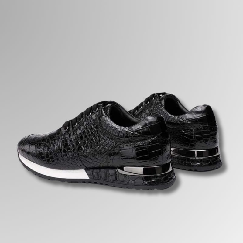 Crocodile Leather Brogue Sneakers-alt6