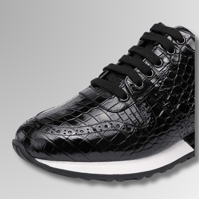 Crocodile Leather Brogue Sneakers-alt10