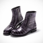Luxury Handpainted Alligator Leather Round Toe Boots
