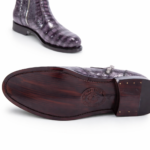 Luxury Handpainted Alligator Leather Round Toe Boots
