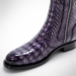 Luxury Handpainted Alligator Leather Round Toe Boots