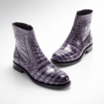 Luxury Handpainted Alligator Leather Round Toe Boots