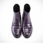 Luxury Handpainted Alligator Leather Round Toe Boots