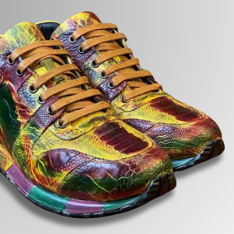 Ostrich Foot Skin Vintage Sneakers-alt11