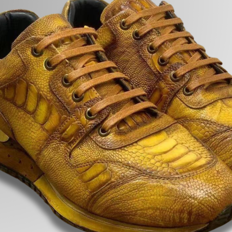 Ostrich Foot Skin Vintage Sneakers-alt19