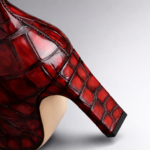 Luxury Red Alligator Leather Mid-Calf Boots
