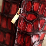 Luxury Red Alligator Leather Mid-Calf Boots
