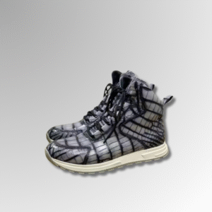 Crocodile Skin High-top Board Sneakers