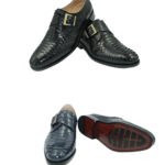 Classic Snake Skin Shoes With Buckle Strap-alt12