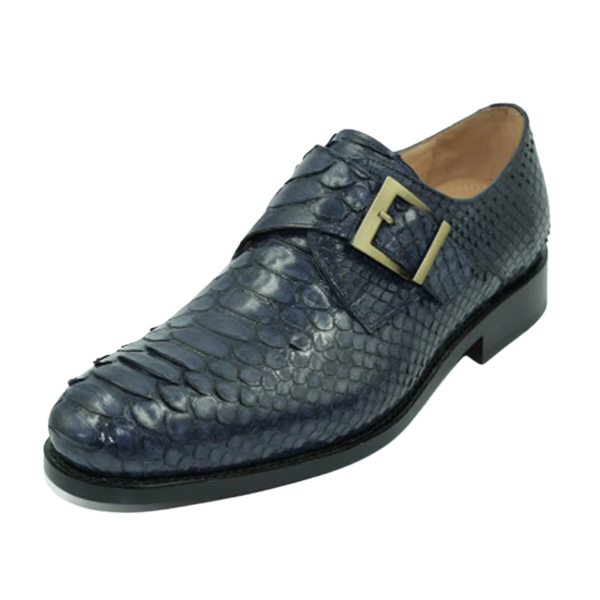 Classic Snake Skin Shoes With Buckle Strap