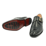 Classic Snake Skin Shoes With Buckle Strap-alt5