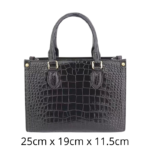 crocodile belly skin handbag