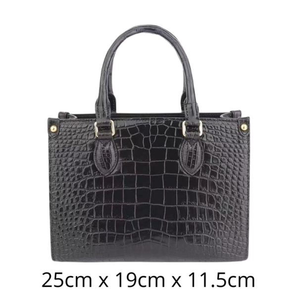 crocodile belly skin handbag