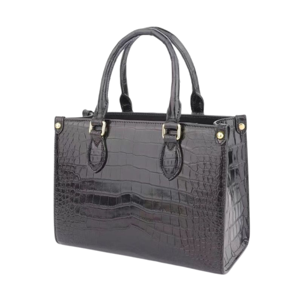 crocodile belly skin handbag