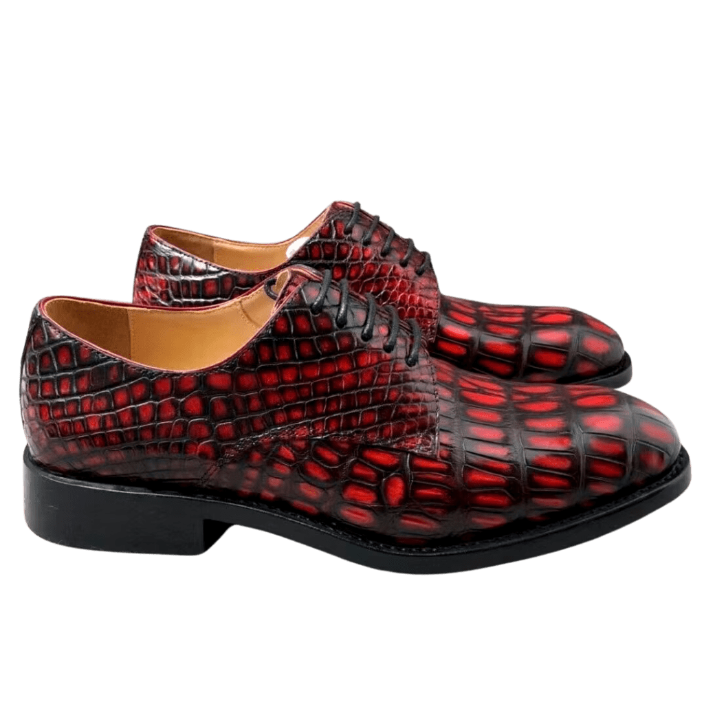 Crocodile skin Lace-up Shoes-alt9