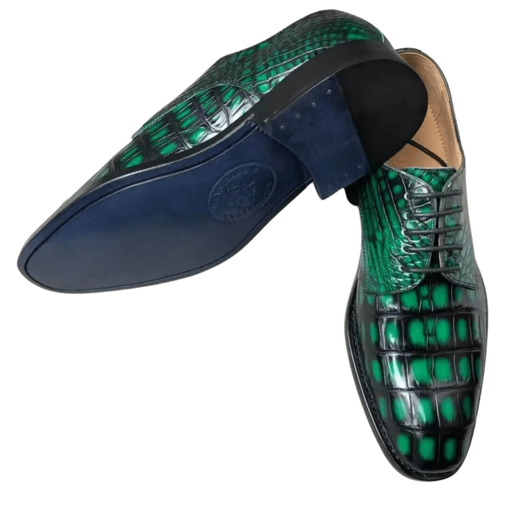 Crocodile skin Lace-up Shoes-alt5