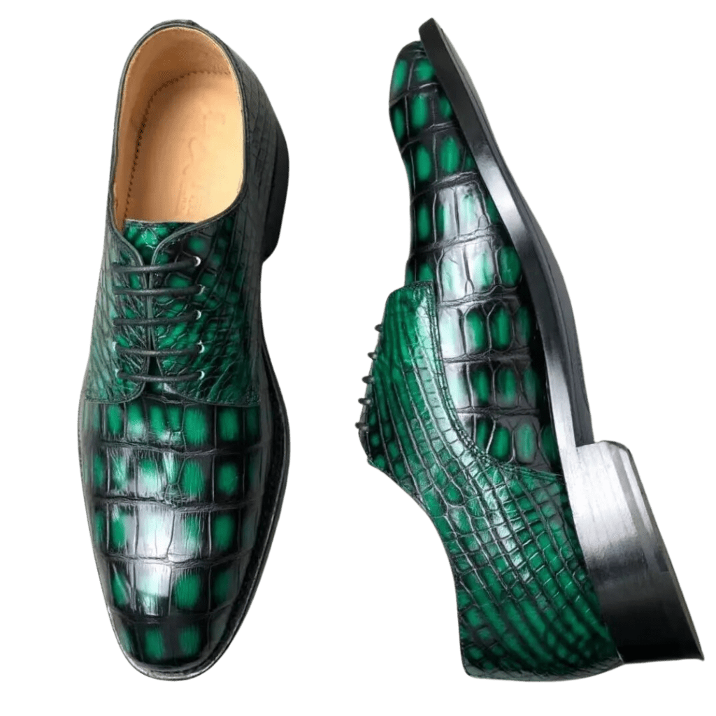 Crocodile skin Lace-up Shoes-alt3