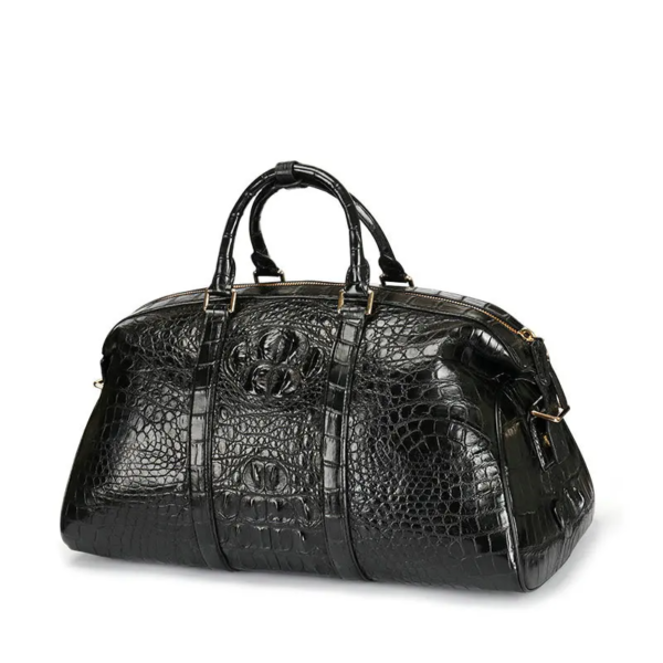 genuine crocodile skin duffel