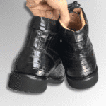Crocodile Skin Lace-Up Boots-alt14