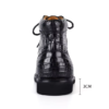 crocodile skin lace-up boots